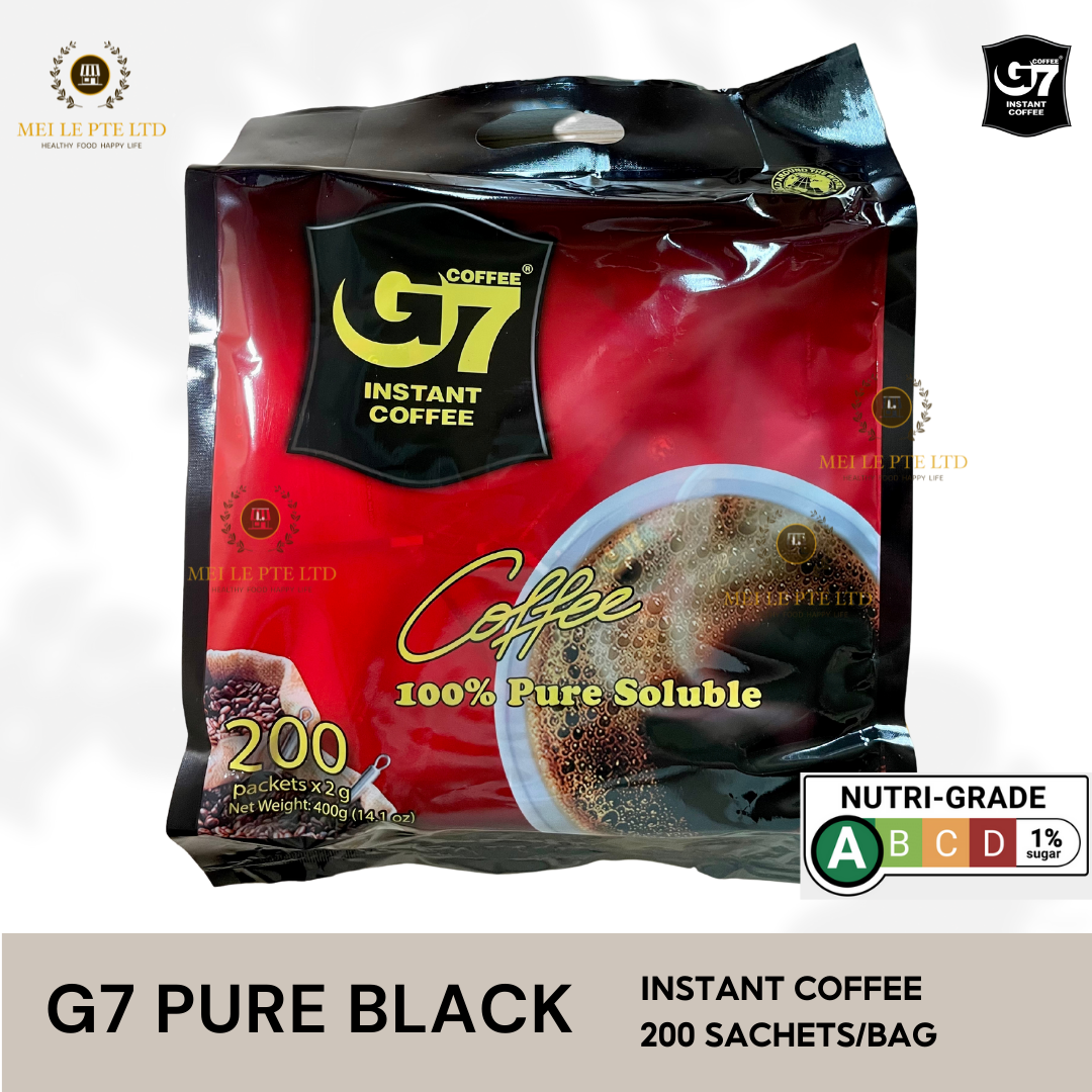 G7 PURE BLACK INSTANT COFFEE - BAG 200 SACHETS (E/E)