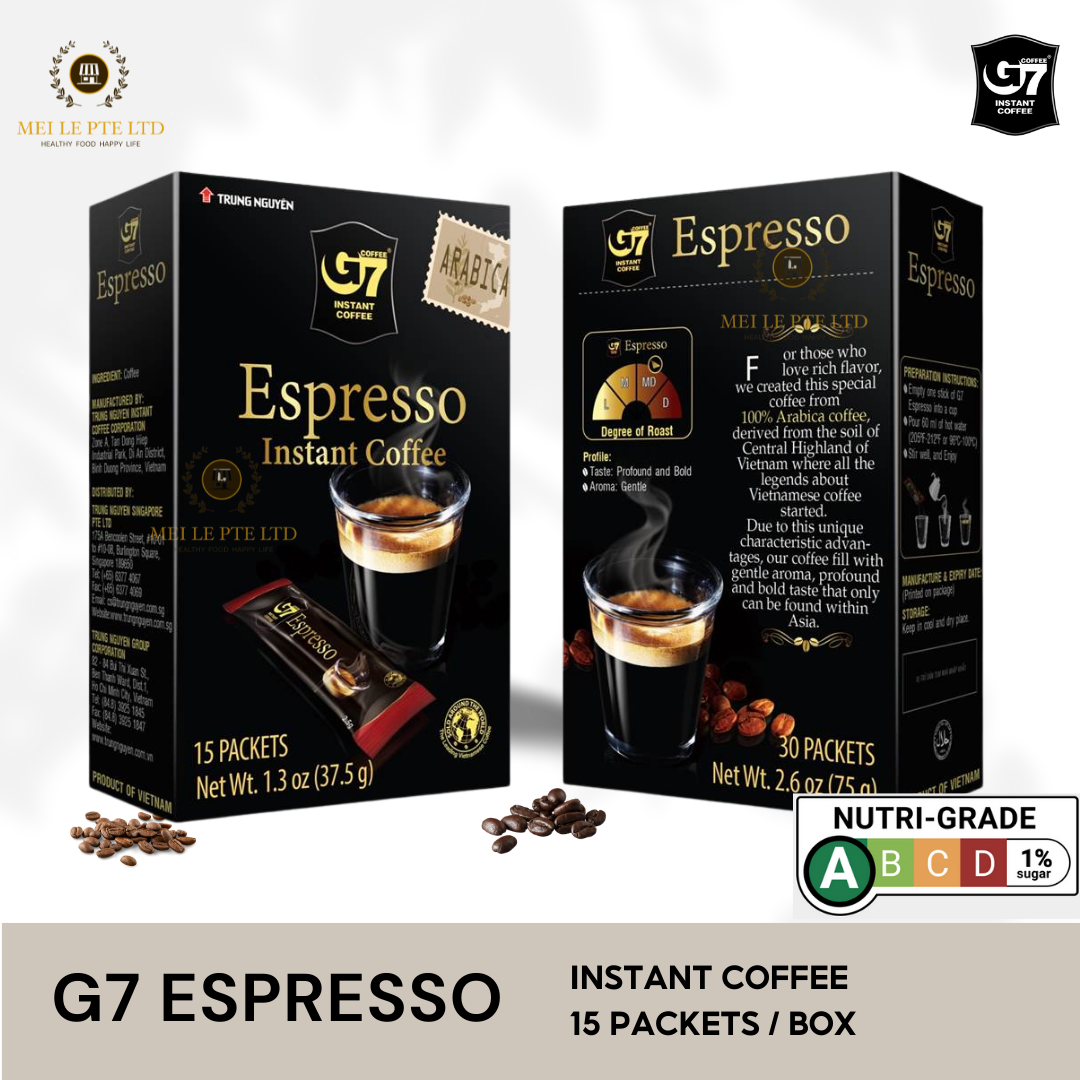 G7 ESPRESSO INSTANT COFFEE- BOX 15STICKS (E/E)-NV