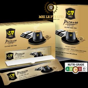 G7 GOLD PICASSO LATTE INSTANT COFFEE - BOX 14 PACKETS (E/V)
