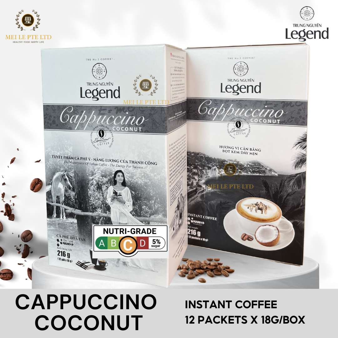 TRUNG NGUYEN LEGEND CAPPUCCINO COCONUT-BOX 12 STICKS X 12 (V/V)